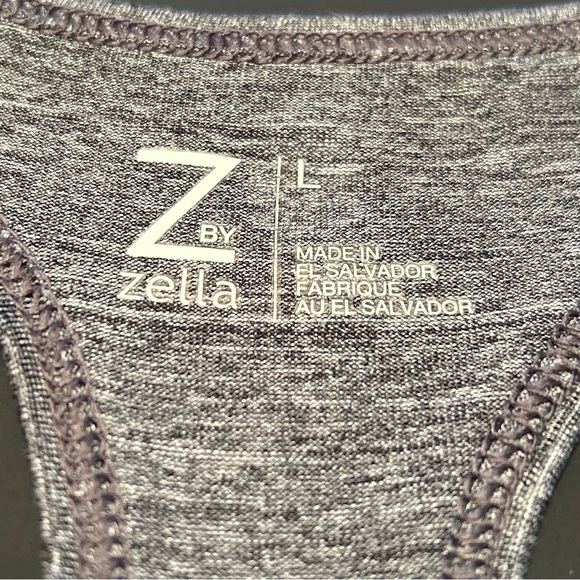 Z by Zella Heathered Grey Racerback Tank Top - Picture 3 of 3